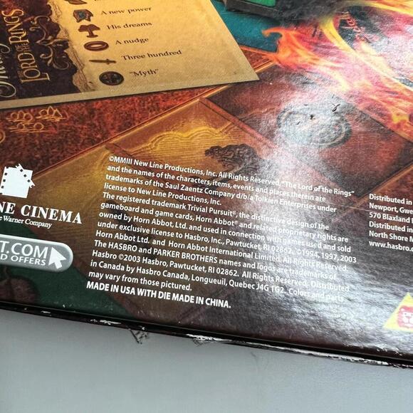 Trivial Pursuit Lord of the Rings Movie Trilogy Collectors Edition Board Game - Picture 2 of 10